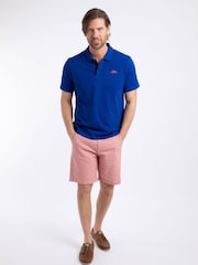 Weird Fish Dark Blue Miles Pique Cotton Polo Shirt - Image 3 of 7