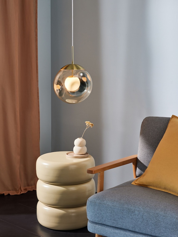 MADE.COM Grey Astrid Pendant Light - Image 1 of 3