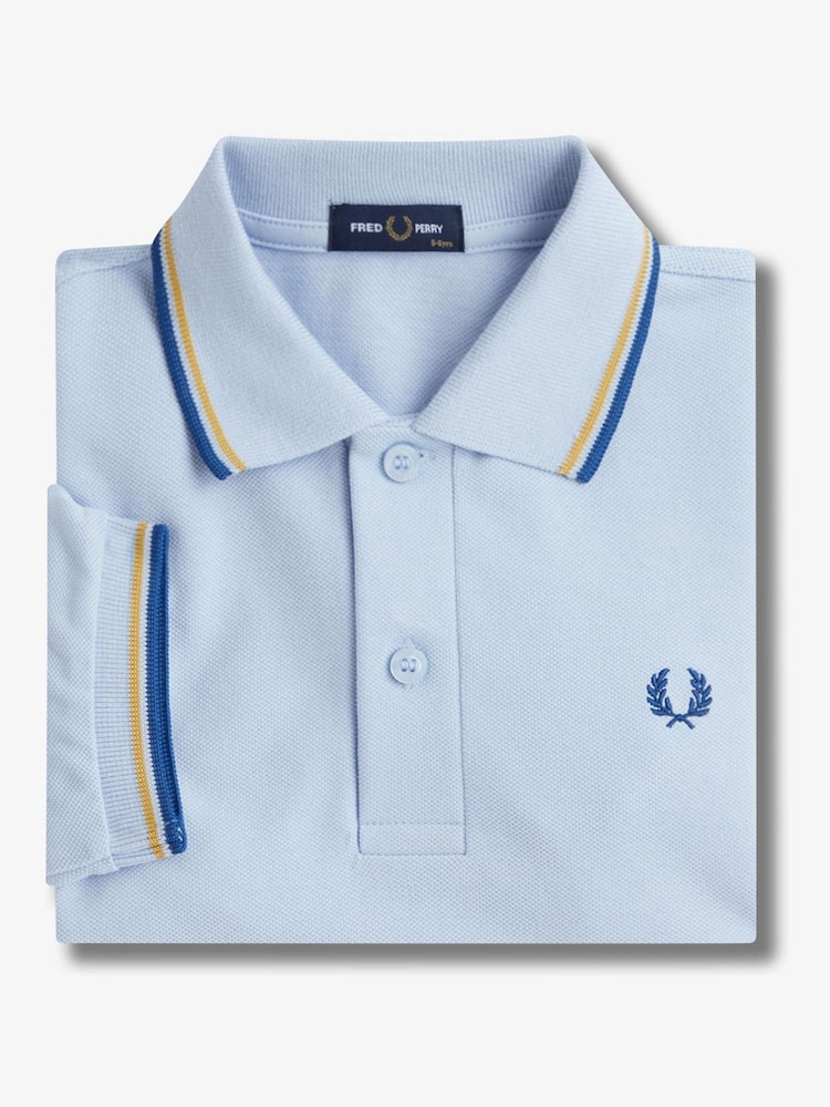 Fred Perry Kids Twin Tipped 100% Cotton Polo Shirt - Image 3 of 3