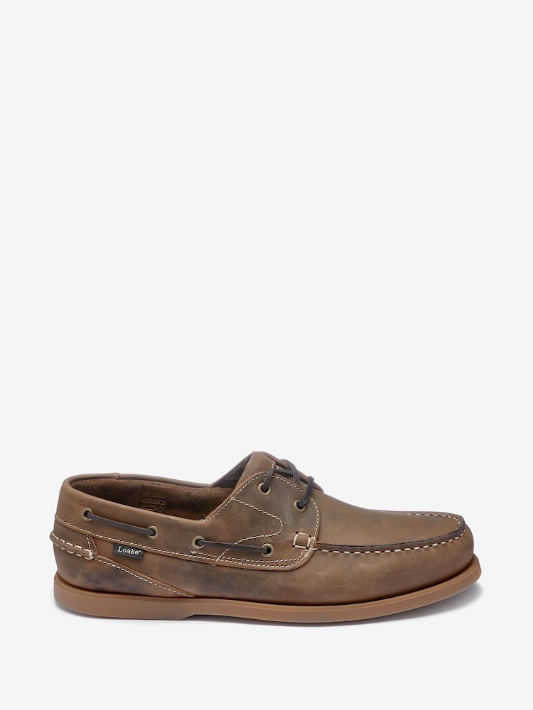 rjava - Loake Lymington Eyelet Boat čevlji - Slika 1 iz 6