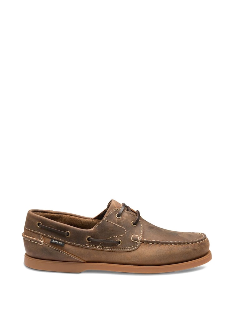 rjava - Loake Lymington Eyelet Boat čevlji - Slika 2 iz 6