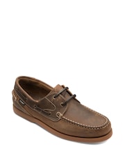 rjava - Loake Lymington Eyelet Boat čevlji - Slika 3 iz 6