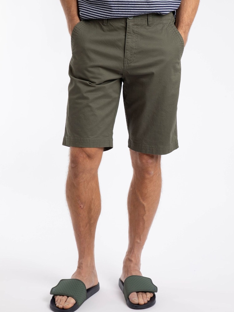 Weird Fish Green Rayburn Flat Front Shorts - Image 1 of 6
