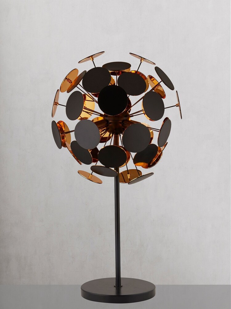 Searchlight Black/Gold Corona 3 Light Table Lamp - Image 1 of 3