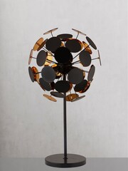 Searchlight Black/Gold Corona 3 Light Table Lamp - Image 2 of 3