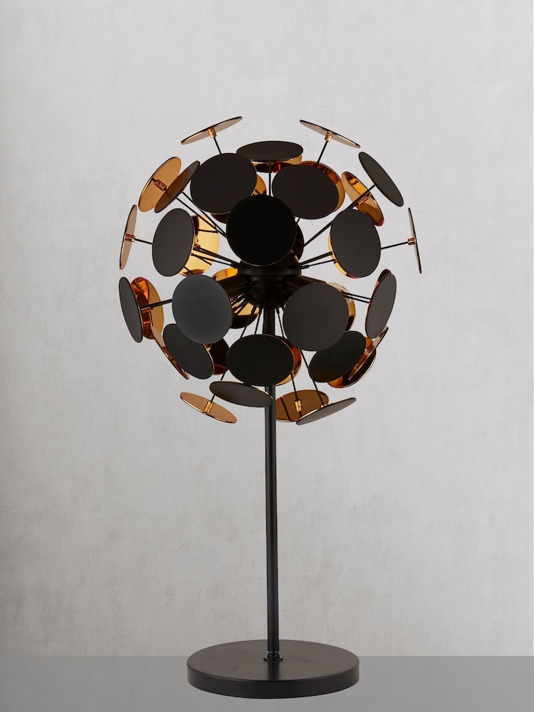 Searchlight Black/Gold Corona 3 Light Table Lamp - Image 2 of 3