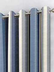 Fusion Blue Whitworth Eyelet 100% Cotton Curtains - Image 2 of 3