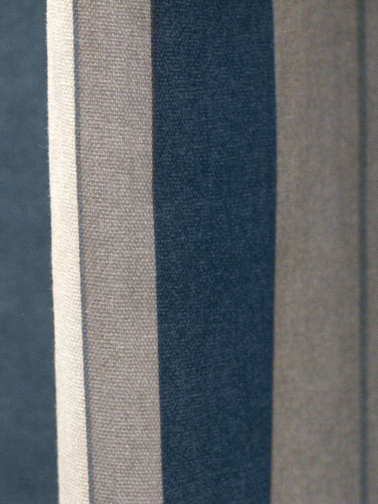 Fusion Blue Whitworth Eyelet 100% Cotton Curtains - Image 3 of 3