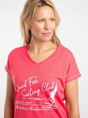 Weird Fish Pink Ocean Front Print Graphic T-Shirt - Image 4 of 4