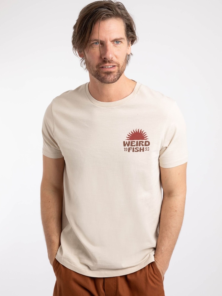 Weird Fish Natural Sun Beam Back Print Graphic T-Shirt - Image 1 of 6