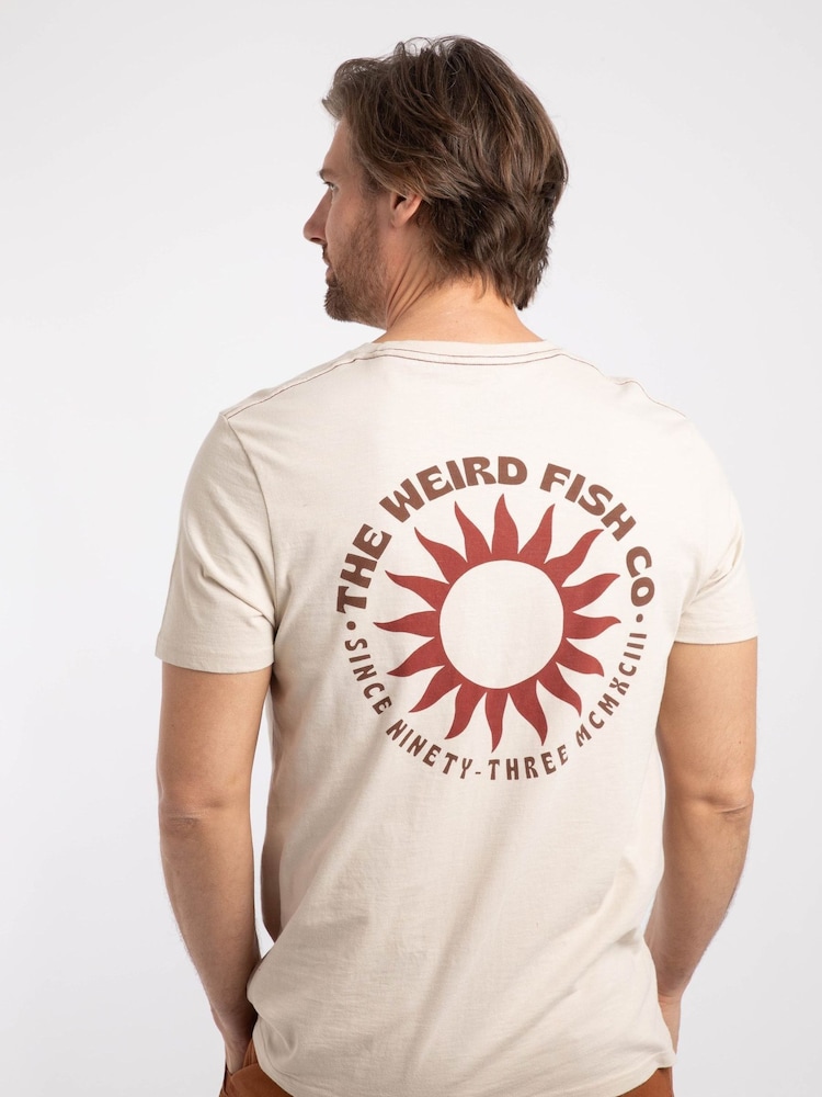 Weird Fish Natural Sun Beam Back Print Graphic T-Shirt - Image 2 of 6