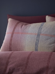 Catherine Lansfield Purple Brushed 100% Cotton Melrose Tweed Check Duvet Cover Set - Image 3 of 5
