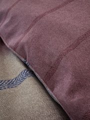 Catherine Lansfield Purple Brushed 100% Cotton Melrose Tweed Check Duvet Cover Set - Image 4 of 5