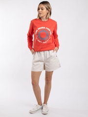 Weird Fish Cream Jardin Cotton Twill Shorts - Image 3 of 5