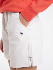 Weird Fish Cream Jardin Cotton Twill Shorts - Image 4 of 5