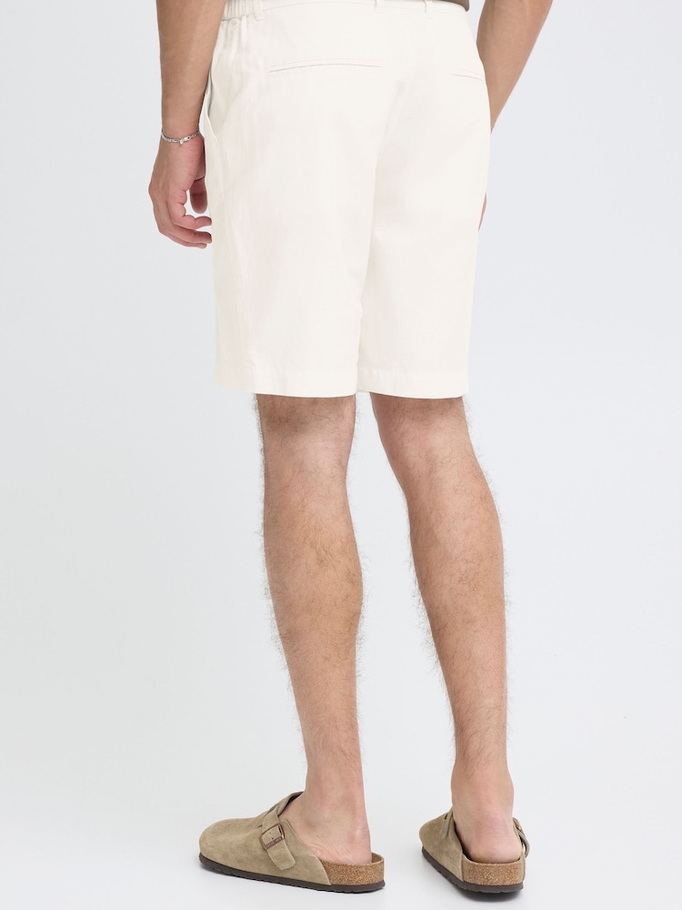 Casual Friday White Sarup Tailored Linen Blend Shorts - Image 2 of 5