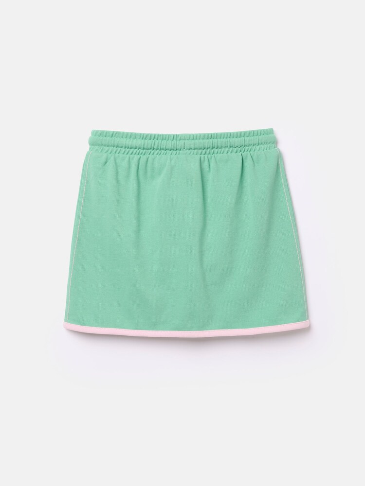 Joules Girls Make A Racquet Green Pique Cotton Skort - Image 2 of 4