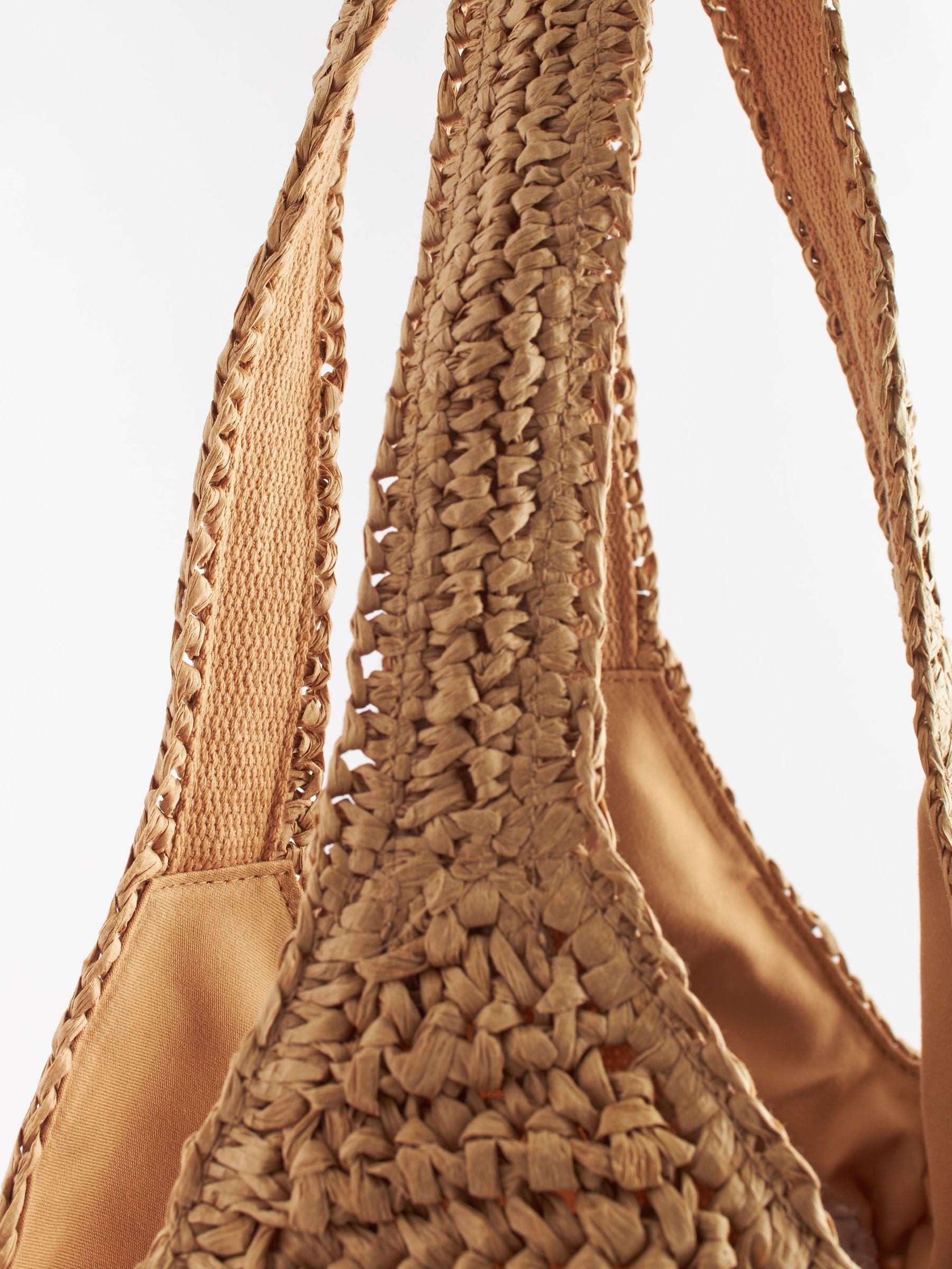 Przeglądaj Neutralny - Straw Effect Shopper Bag z Next Polska