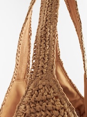 Neutral Straw Shopper Bag - Image 6 of 8