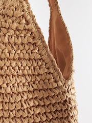 Neutral Straw Shopper Bag - Image 7 of 8