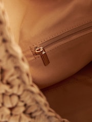 Neutral Straw Shopper Bag - Image 8 of 8