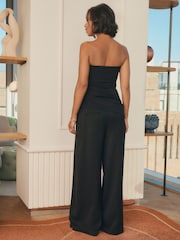Black Rochelle Humes Pleated Wide Leg Trousers - Image 2 of 8