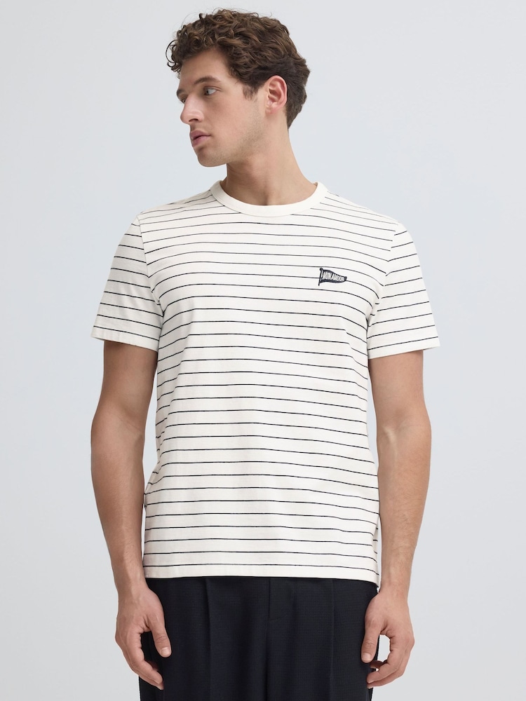 Casual Friday White Tangen Short Sleeve Crew Neck T-Shirt - Image 1 of 4