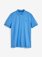 Blue Cornflower Slim Fit Short Sleeve Pique Polo Shirt - Image 5 of 5