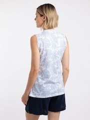 Weird Fish Blue Nonno Printed Jersey Vest - Image 2 of 6