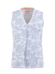 Weird Fish Blue Nonno Printed Jersey Vest - Image 5 of 6