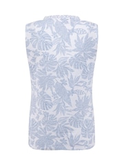 Weird Fish Blue Nonno Printed Jersey Vest - Image 6 of 6