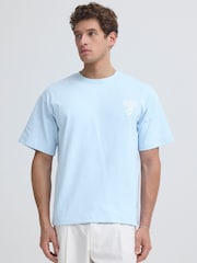 Casual Friday Blue Relaxed Short Sleeve Crew Neck T-Shirt - Image 1 of 5