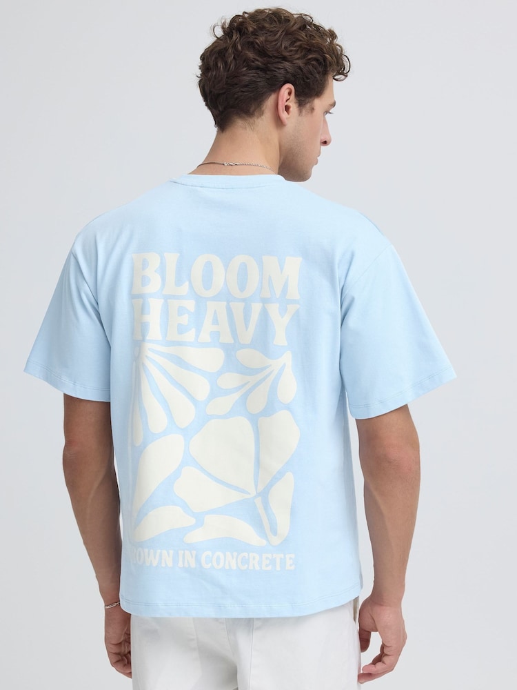 Casual Friday Blue Relaxed Short Sleeve Crew Neck T-Shirt - Image 2 of 5