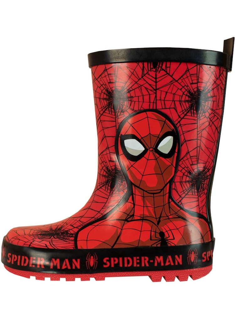 Character Red Spiderman Printed Wellies - Image 2 of 5