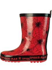 Character Red Spiderman Printed Wellies - Image 3 of 5