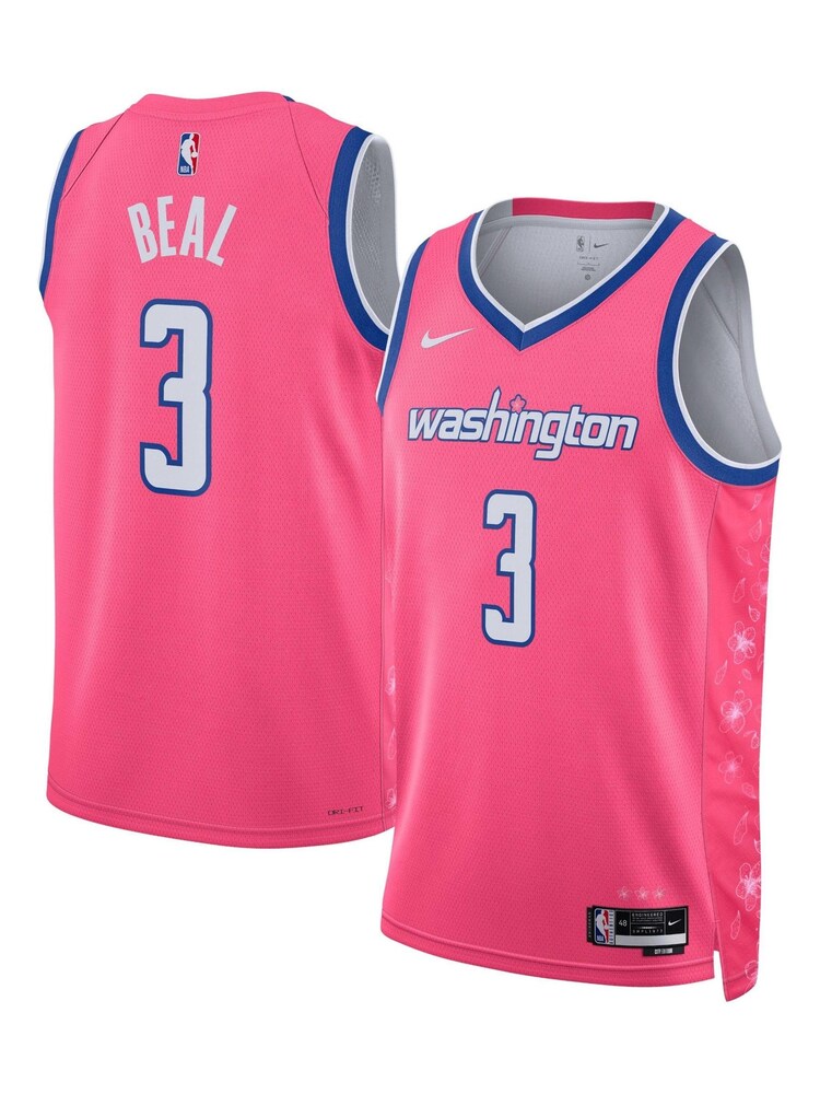Nike Pink Washington Wizards City Edition Swingman Jersey 22 - Bradley Beal Unisex - Image 1 of 3