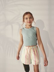 Blue Boxy Rib Vest (3-16yrs) - Image 1 of 6