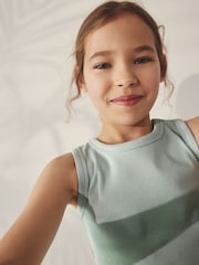 Blue Boxy Rib Vest (3-16yrs) - Image 3 of 6