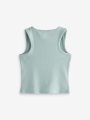 Blue Boxy Rib Vest (3-16yrs) - Image 5 of 6