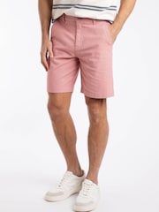 Weird Fish Pink Charleston Textured Chino Shorts - Image 1 of 7