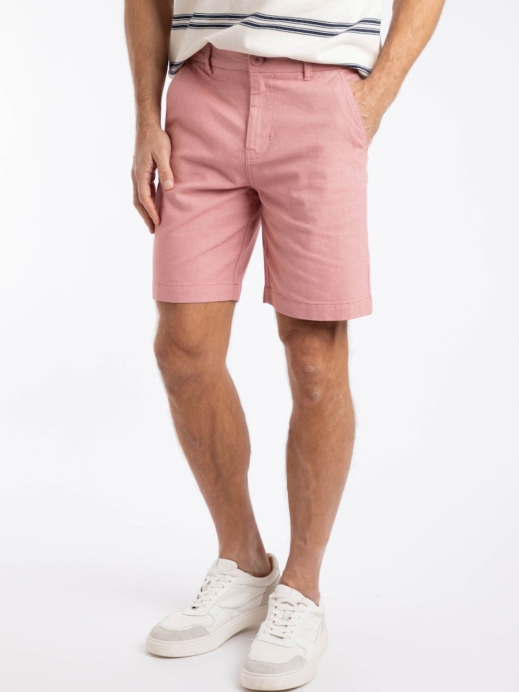 Weird Fish Pink Charleston Textured Chino Shorts - Image 1 of 7