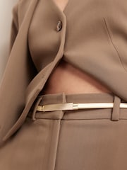 Guld - Skinny Stretch Plaque Bälte - Bild 2 av 4