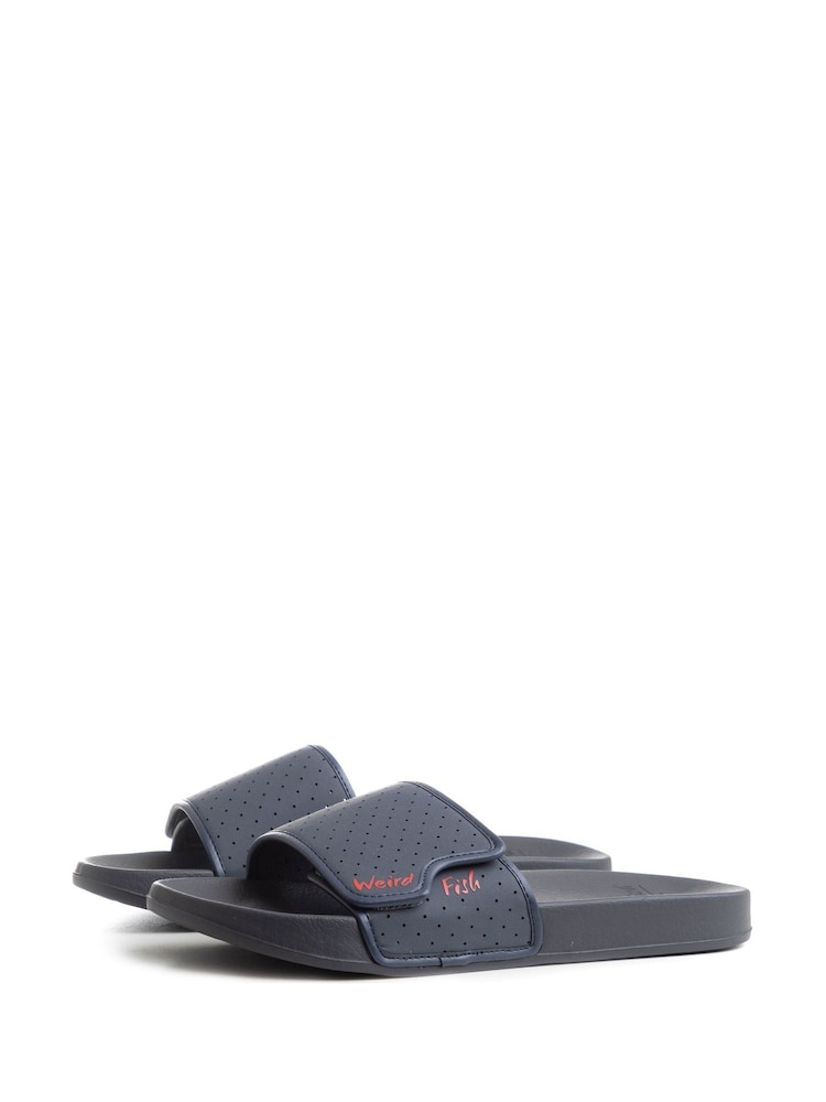 Weird Fish Blue Oliver Pool Sliders - Image 1 of 4