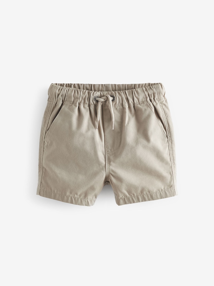 Sage Green/Stone/Apricot Orange Pull On Shorts 3 Pack (3mths-7yrs) - Image 2 of 6