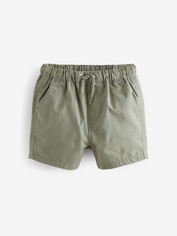 Sage Green/Stone/Apricot Orange Pull On Shorts 3 Pack (3mths-7yrs) - Image 3 of 6