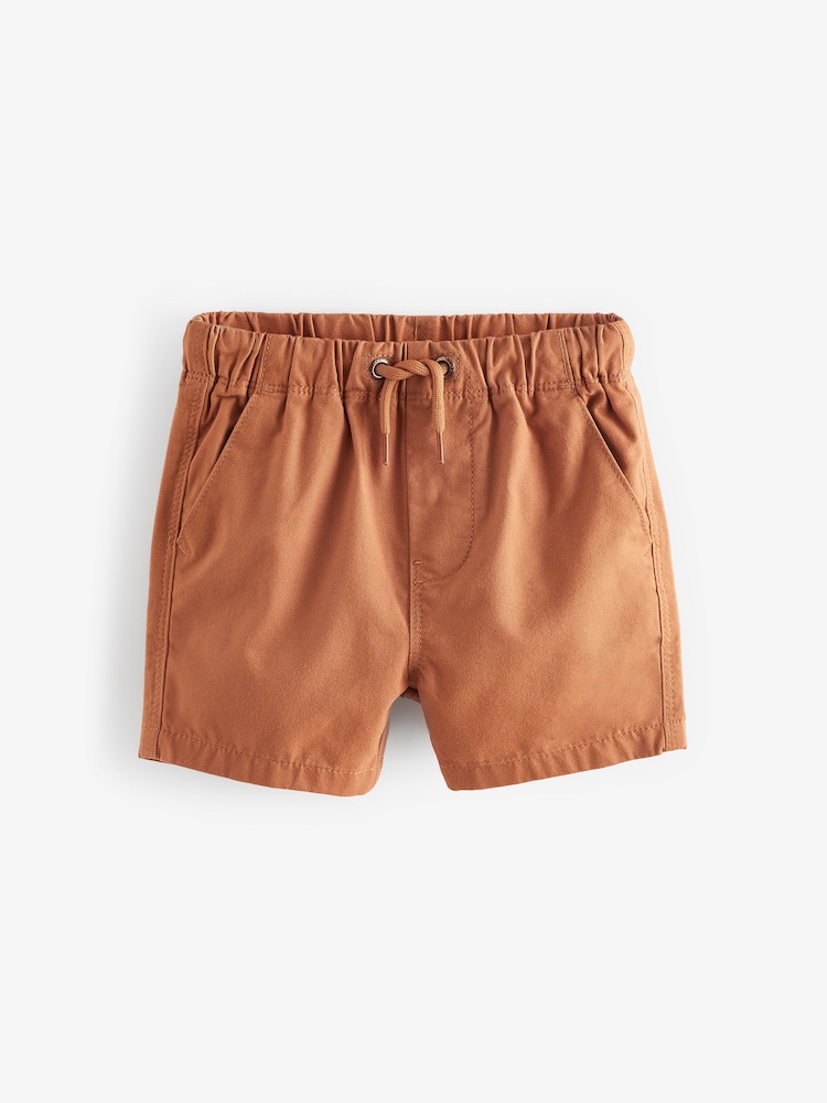 Sage Green/Stone/Apricot Orange Pull On Shorts 3 Pack (3mths-7yrs) - Image 5 of 6