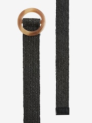 Black Skinny Raffia Belt - Image 4 of 4