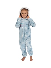 Character Blue Disney Frozen Fleece Hooded All-In-One - Image 3 of 7