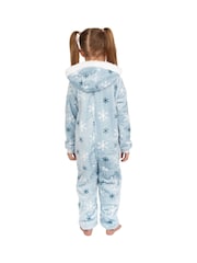Character Blue Disney Frozen Fleece Hooded All-In-One - Image 7 of 7