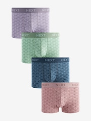 Blue/Purple Mineral Pattern 4 pack Hipsters - Image 1 of 7